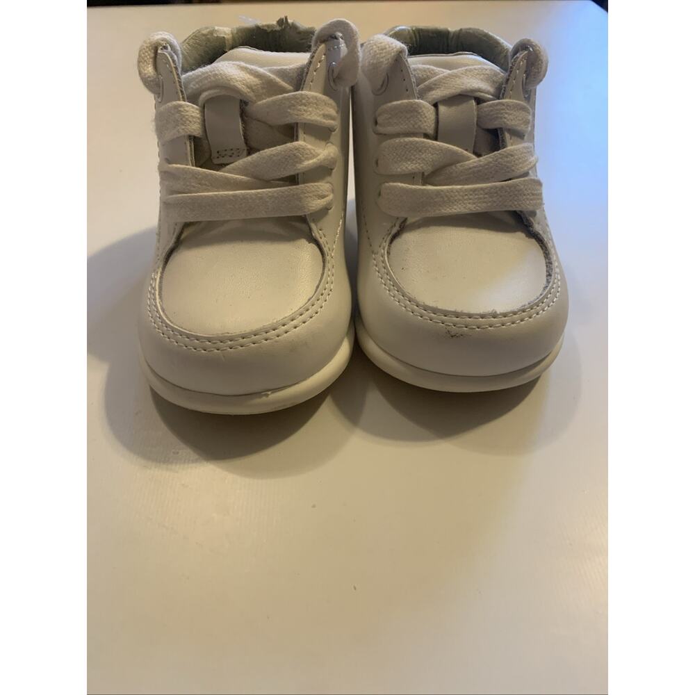 Smart Steps Toddler Shoes Size 3 White Leather Lace Up First Walking Shoes